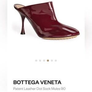 NWT Bottega Veneta Dot Sock Patent Leather Mules 90